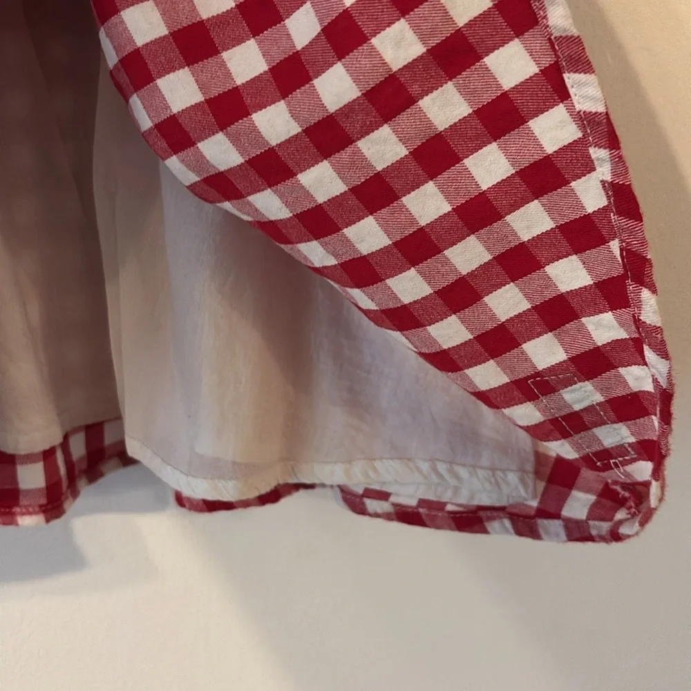 Merce and Me Red and White Plaid Gingham Patriotic Casual Dress size 6
